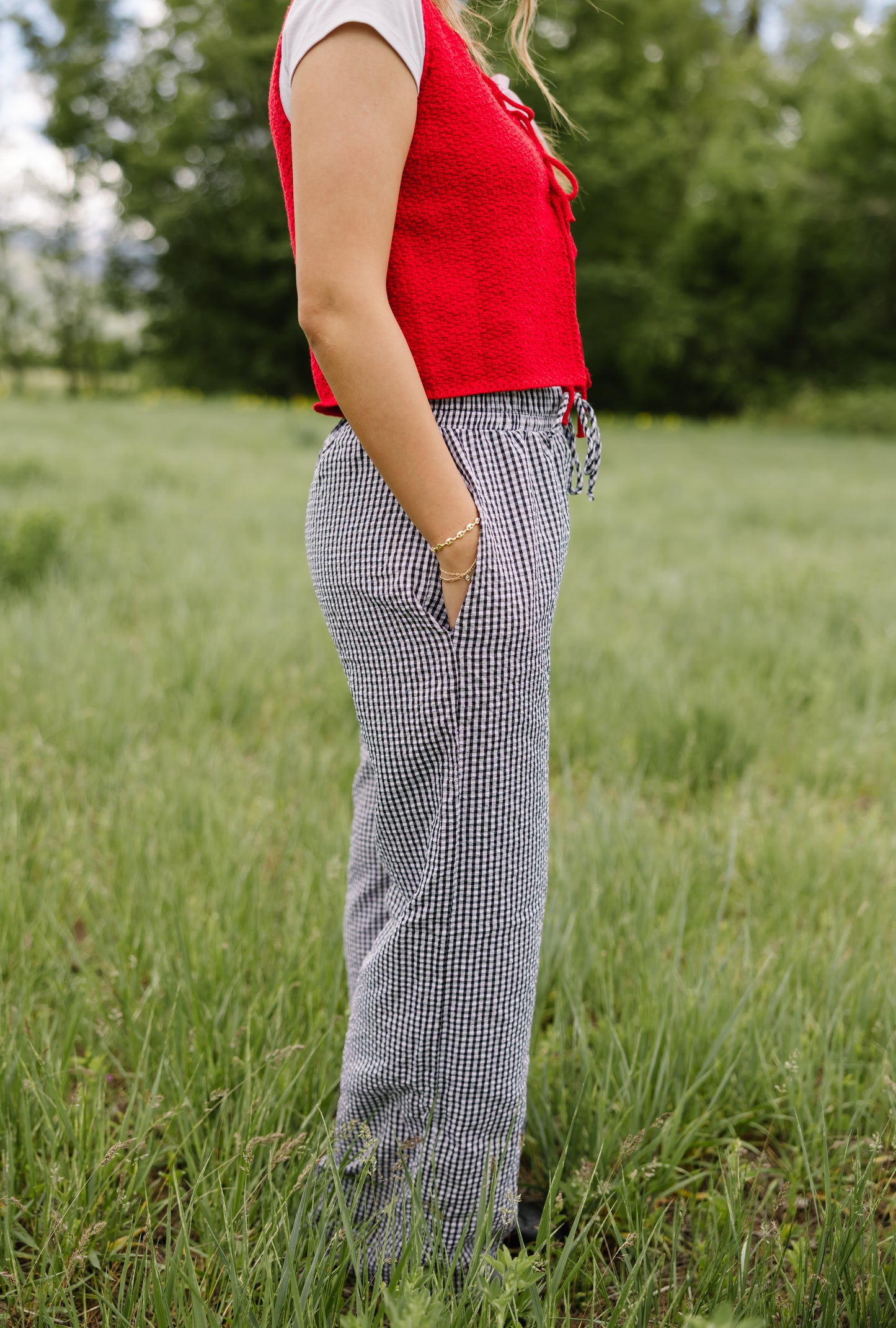Gingham Boxer Pants
