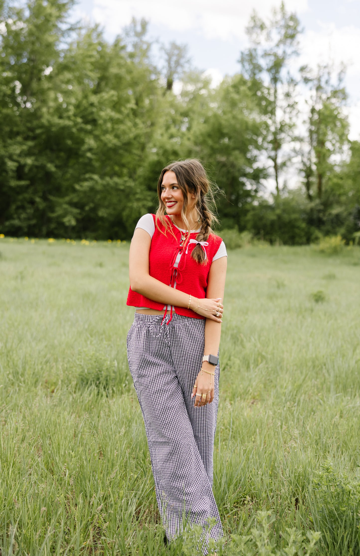 Lily Lace Up Vest
