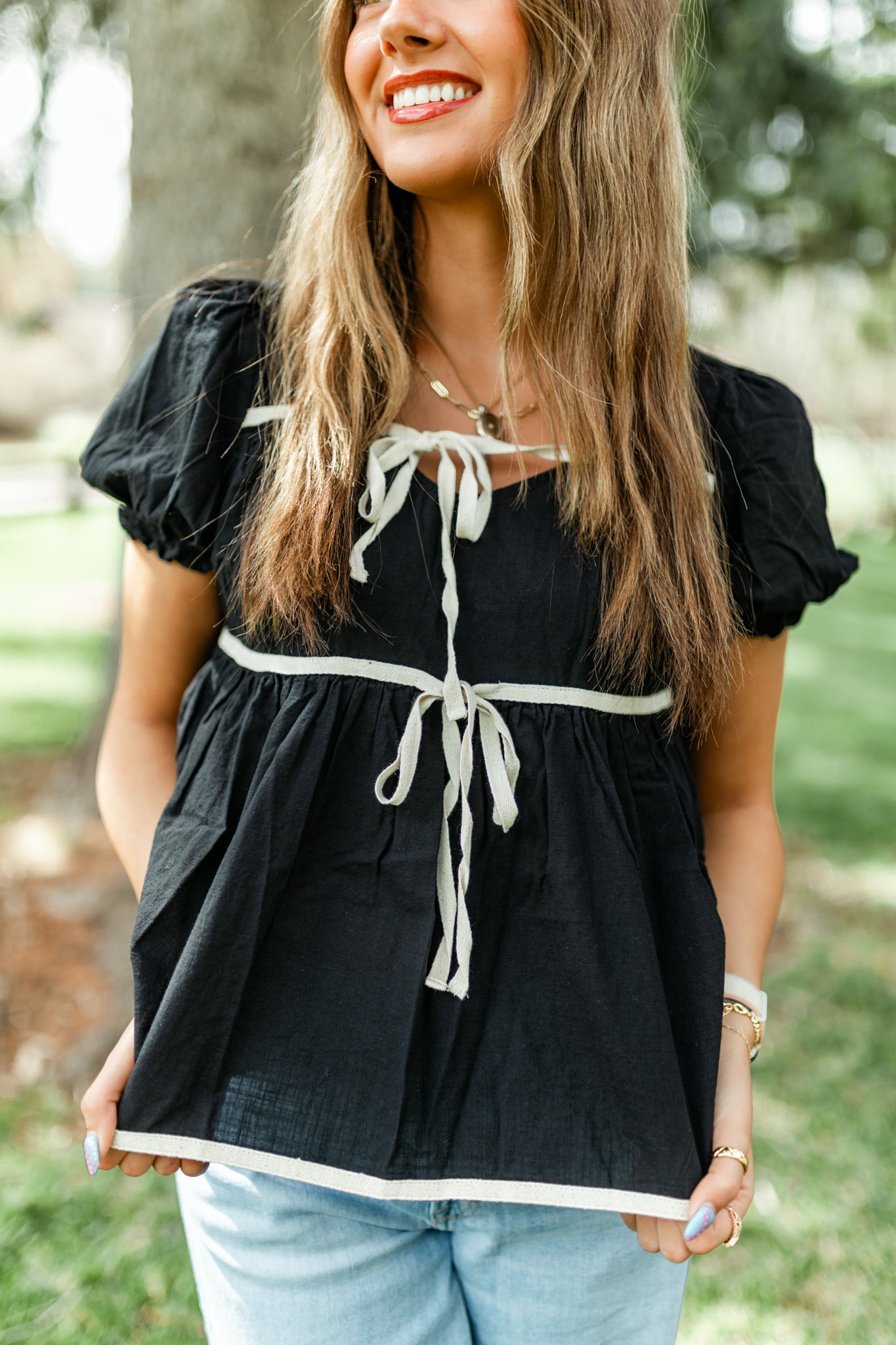 Natalia Bow Top