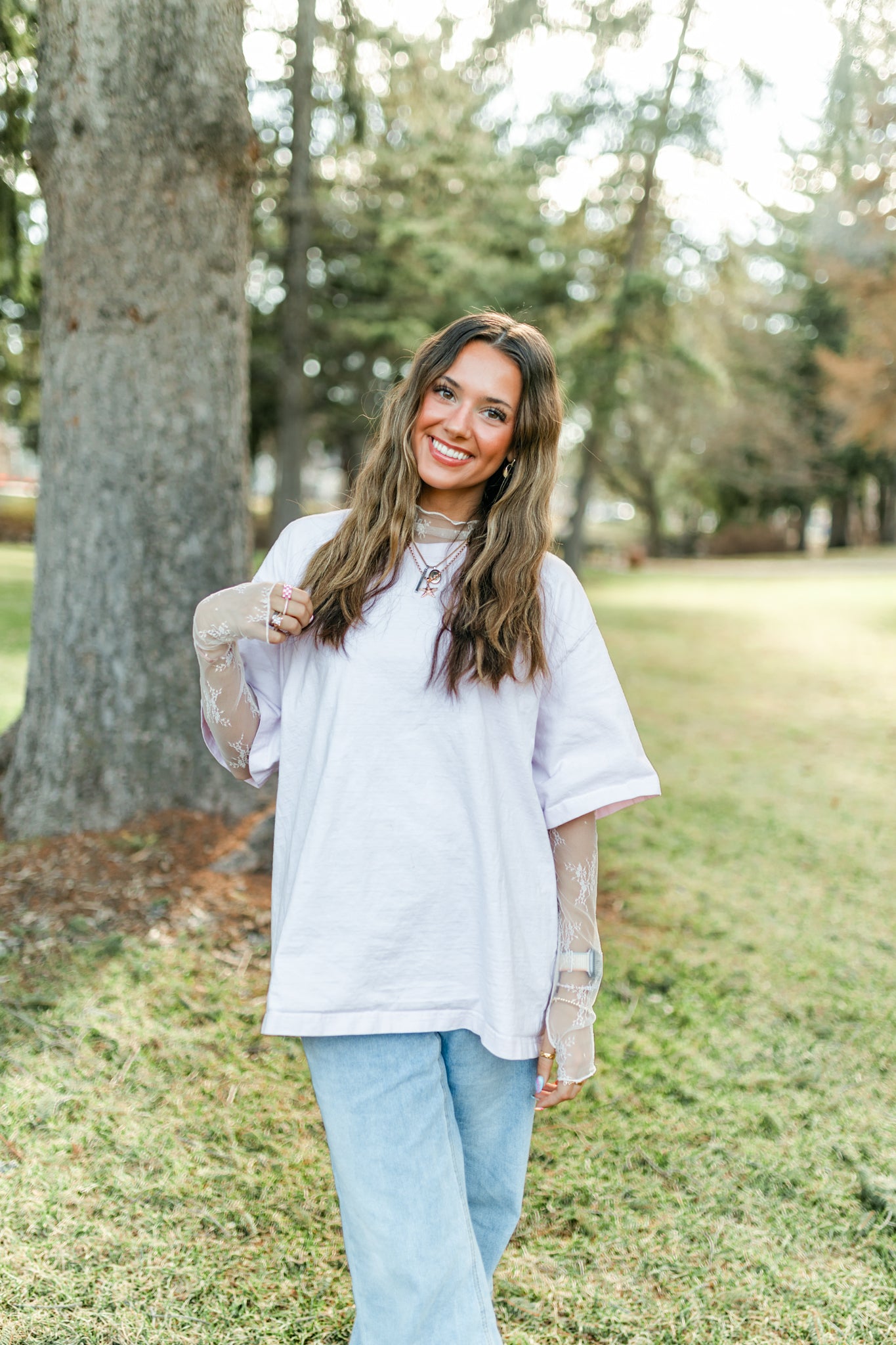 Olivia Mesh Top Cream