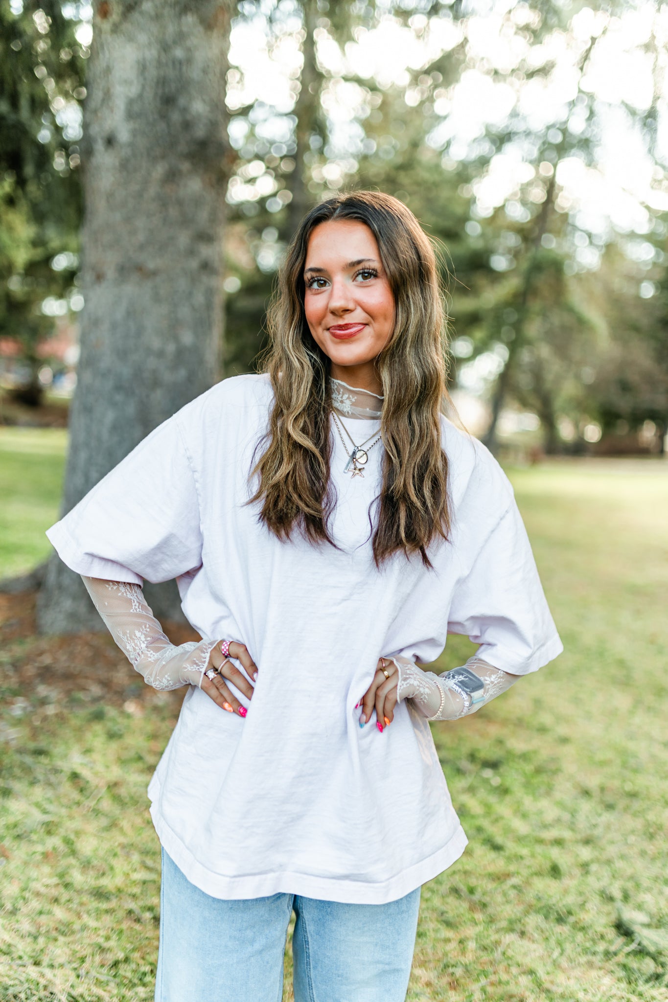 Olivia Mesh Top Cream