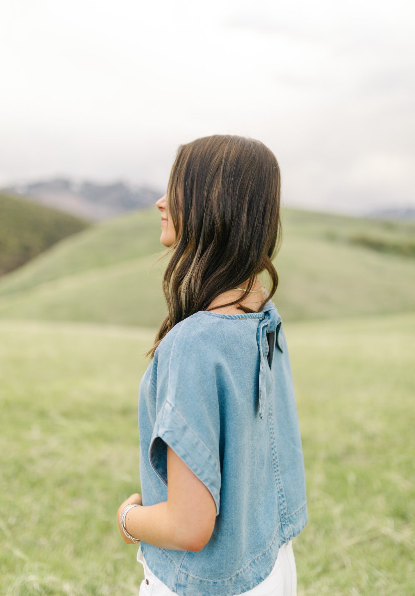 Denim Chambray Top