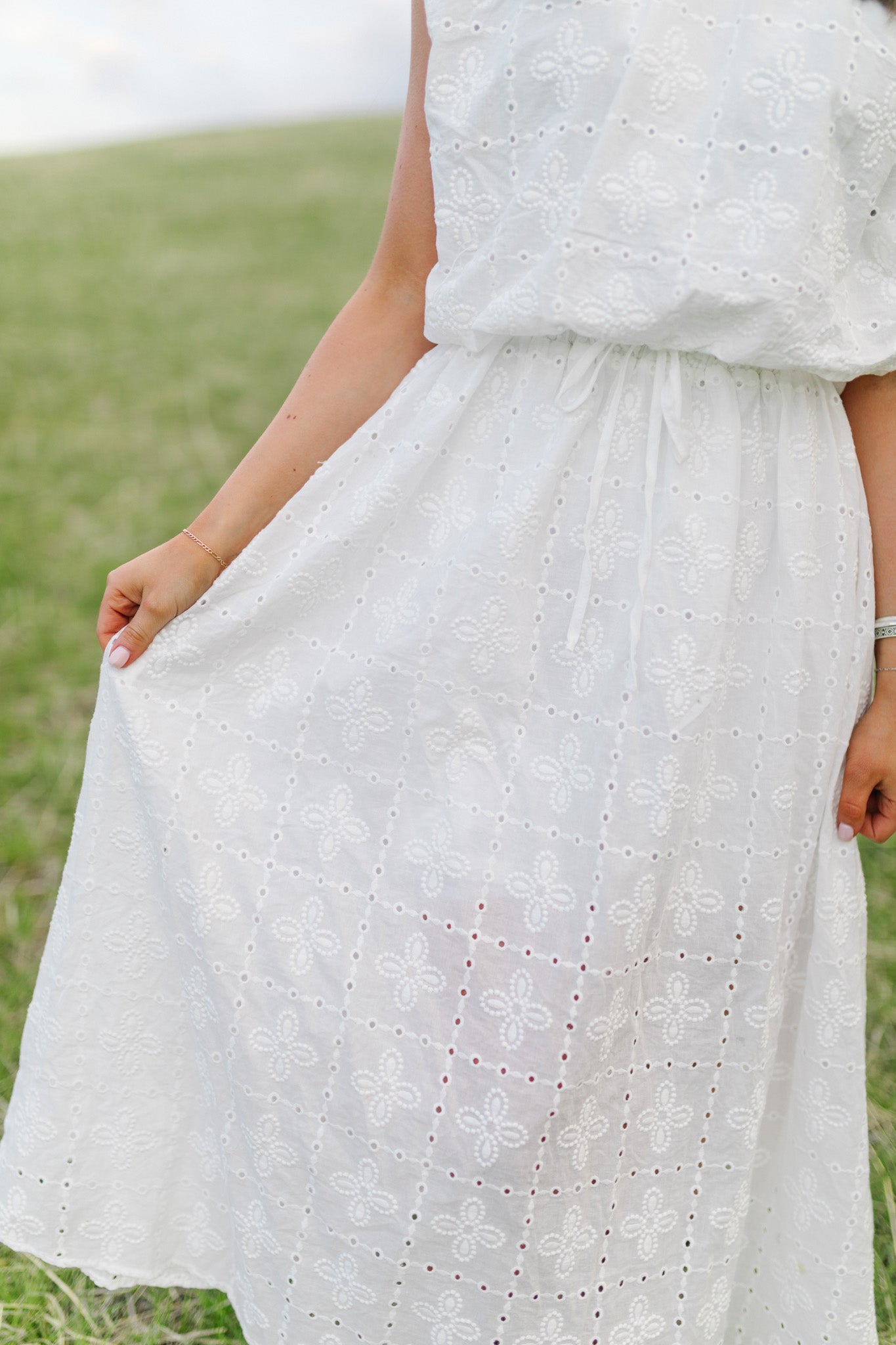 Paisley Eyelet Skirt