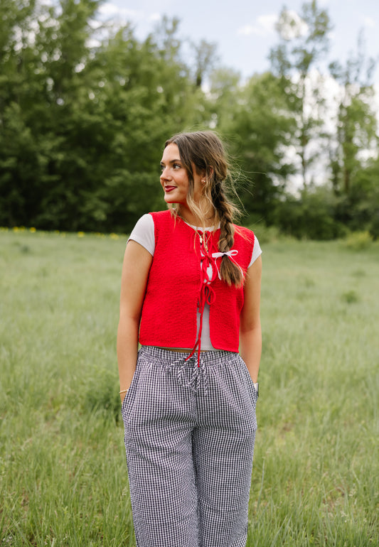 Lily Lace Up Vest