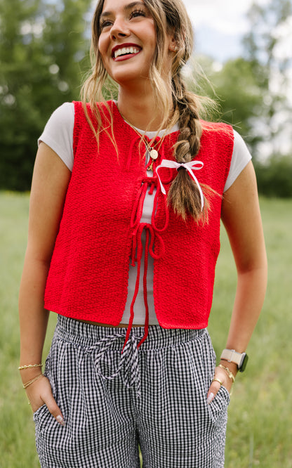 Lily Lace Up Vest
