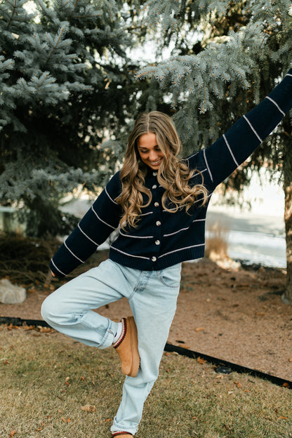 The Navy Cardigan
