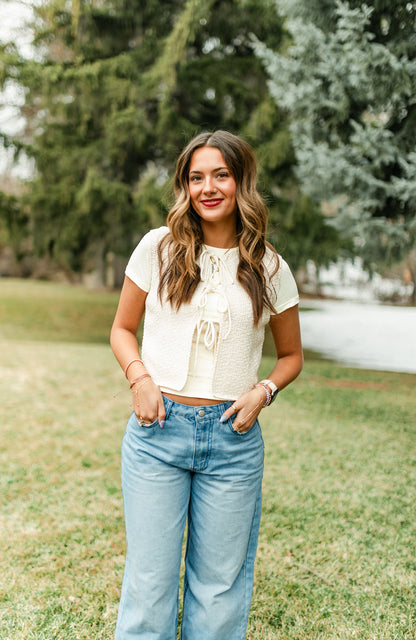 Lily Lace Up Vest