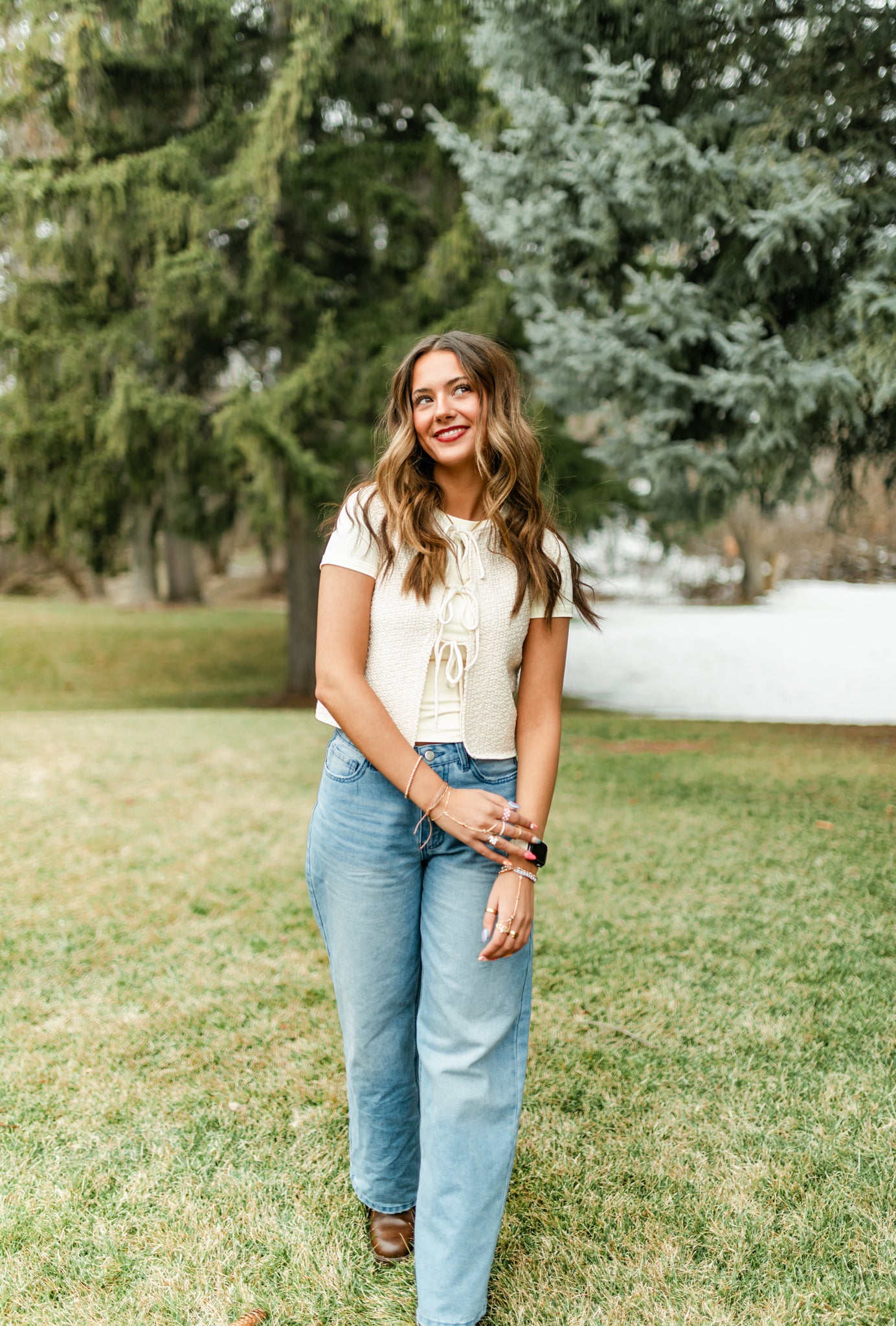 Lily Lace Up Vest