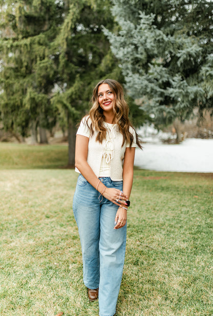 Lily Lace Up Vest