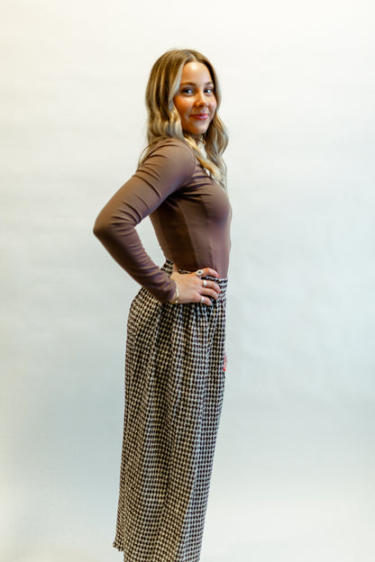 Chocolate Midi Skirt